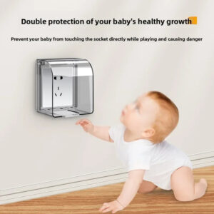 Child Safety Socket Cover – Waterproof 86-Type Electric Outlet Protector for Home & Bathroom