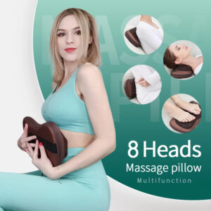 Multifunctional Electric Head & Body Massager – Shiatsu Neck, Back, Waist, and Cervical Massage Pillow for Home & Car