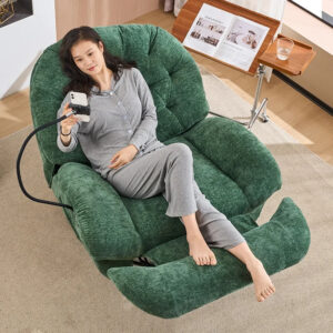 Power Recliner Chair – Electric Swivel Rocker & Glider with Massage, Heat, and Cup Holders for Home Theater