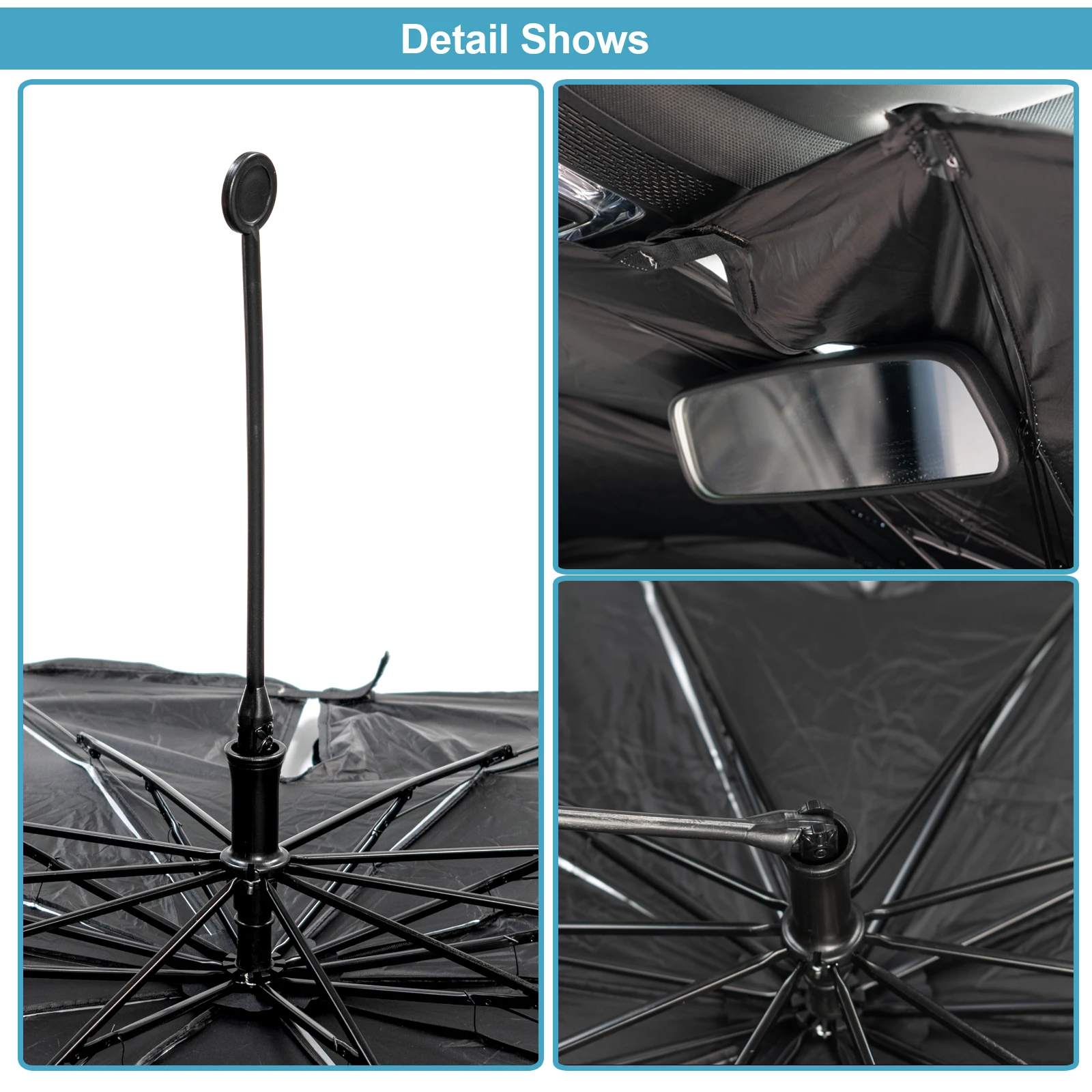 Universal Car Windshield Sunshade – UV & Heat Protection Umbrella Front Cover for Auto Windscreens - Image 6