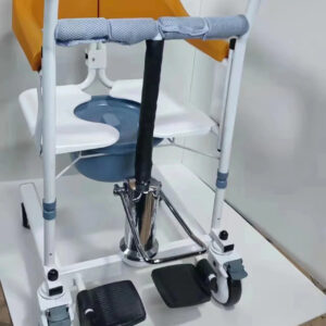 Patient Transfer Commode Chair – Adjustable Home Care Stool with Toilet & Medical Lift Function