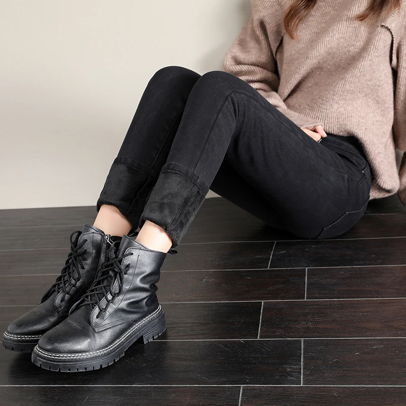 2025 Winter Fleece-Lined Women’s Jeans – High-Waist Thermal Skinny Denim Pants with Stretch & Plush Lining - Image 7