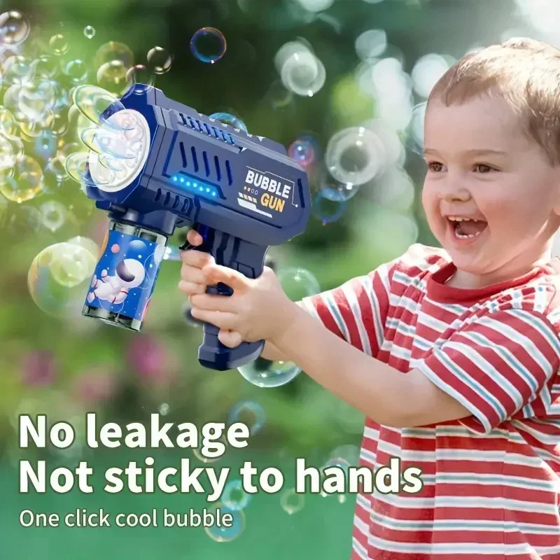 Automatic Electric Bubble Gun for Kids – 10-Hole Handheld Bubble Machine with Light (No Battery, No Bubble Water Included) - Image 7